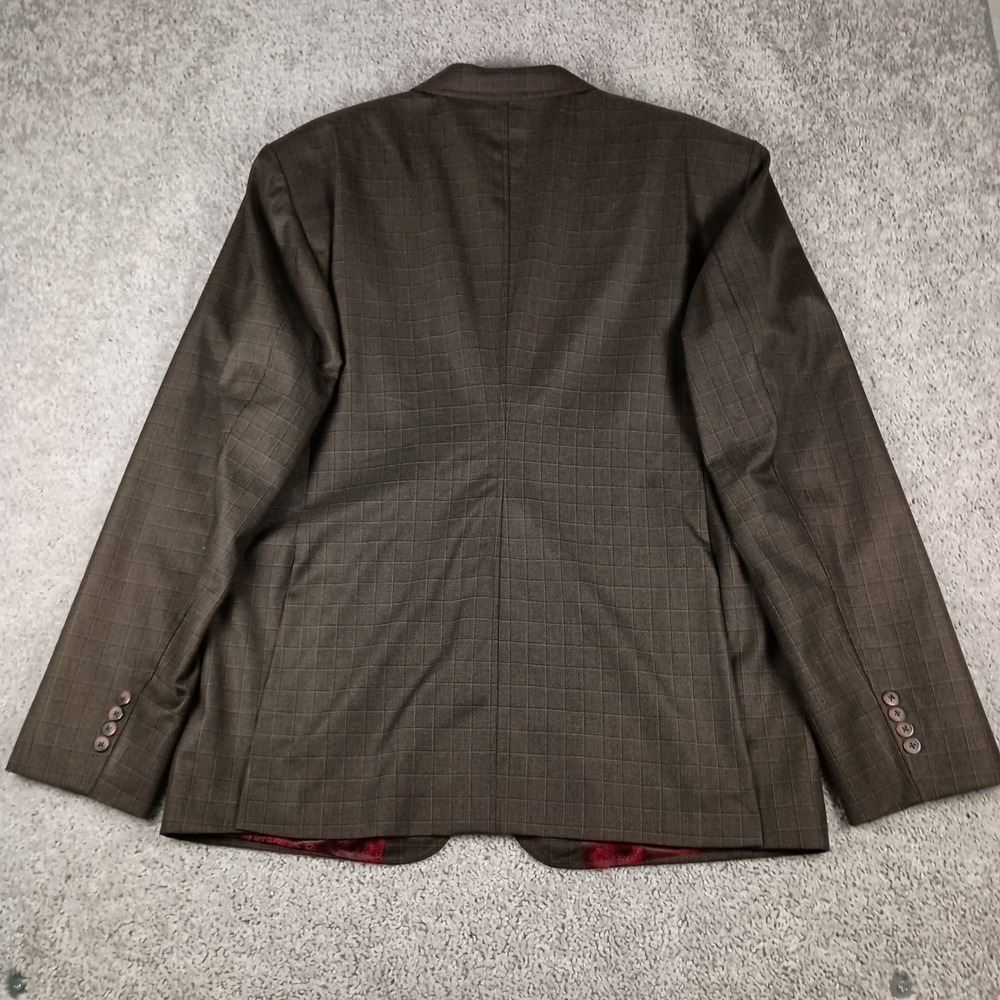 Rare Donear 38R 30W Mens Brown Windowpane Check Scottish Fashion 3 Piece Suit - Picture 3 of 16